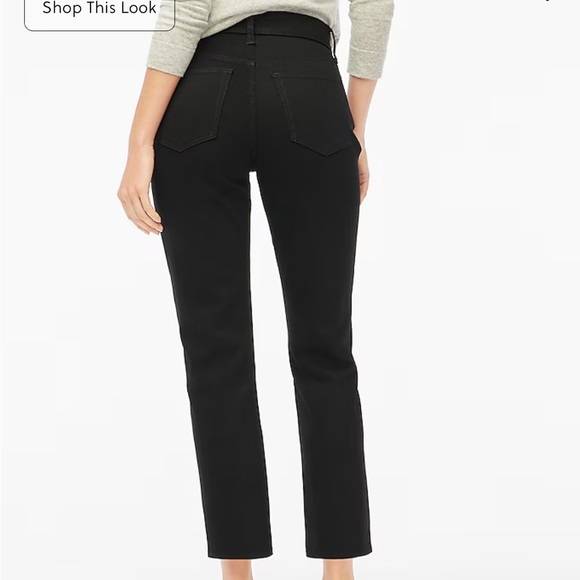 J crew Petite curvy essential straight black jean in all-day stretch - Picture 3 of 5